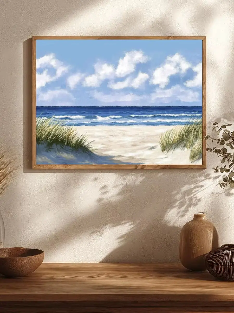 1 Stück 30x40cm/11,8x15,7 Zoll, 11Ct/14Ct Kreuzstich-Set, DIY Valentinstagsgeschenk, Stickerei-Set für Festivals, Strandlandschaft – Detail 1