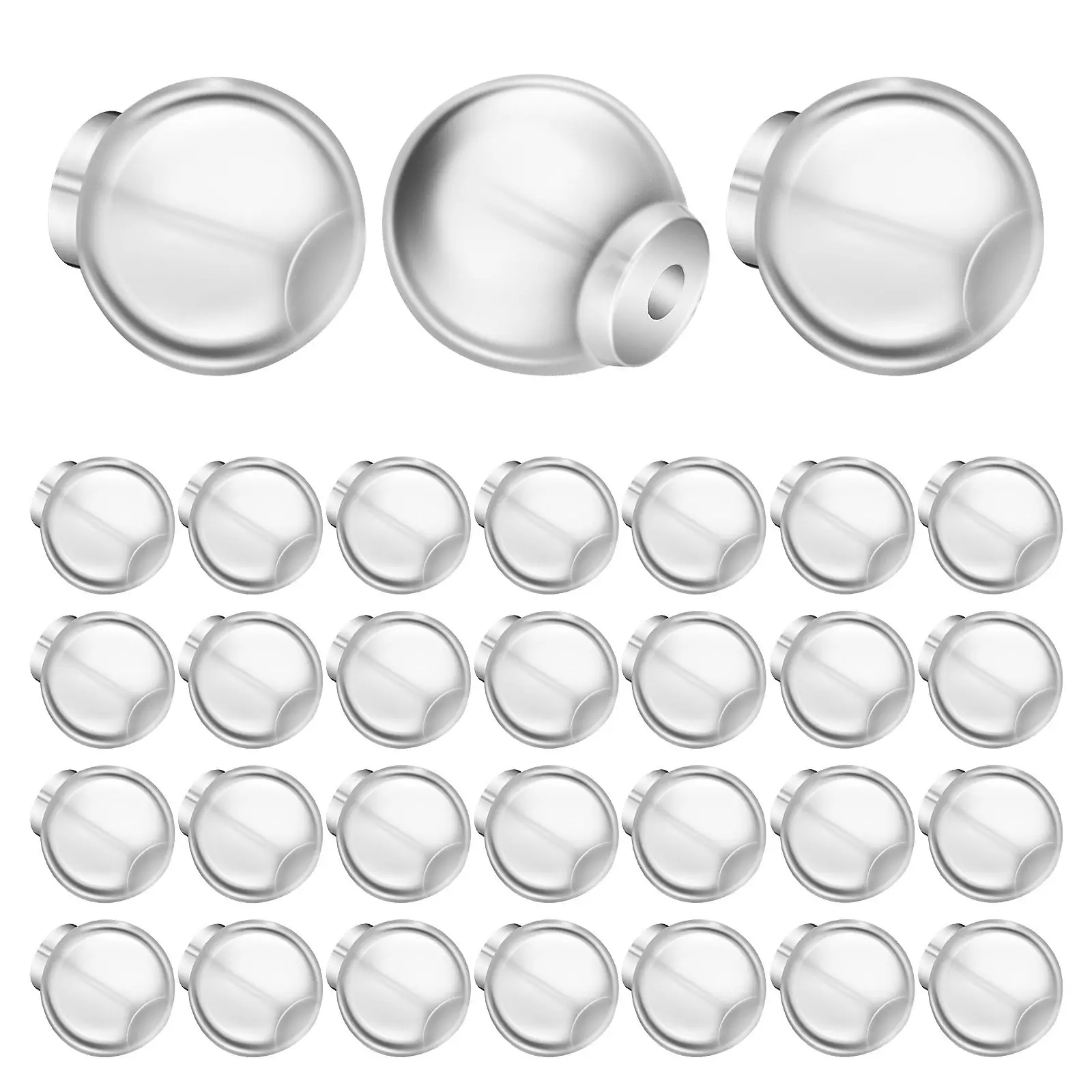 50Pcs Clear Earring Safety Backs for Studs Secure Comfortable Tpe Earring Stoppers Discreet Ear Backings for Women Heavy