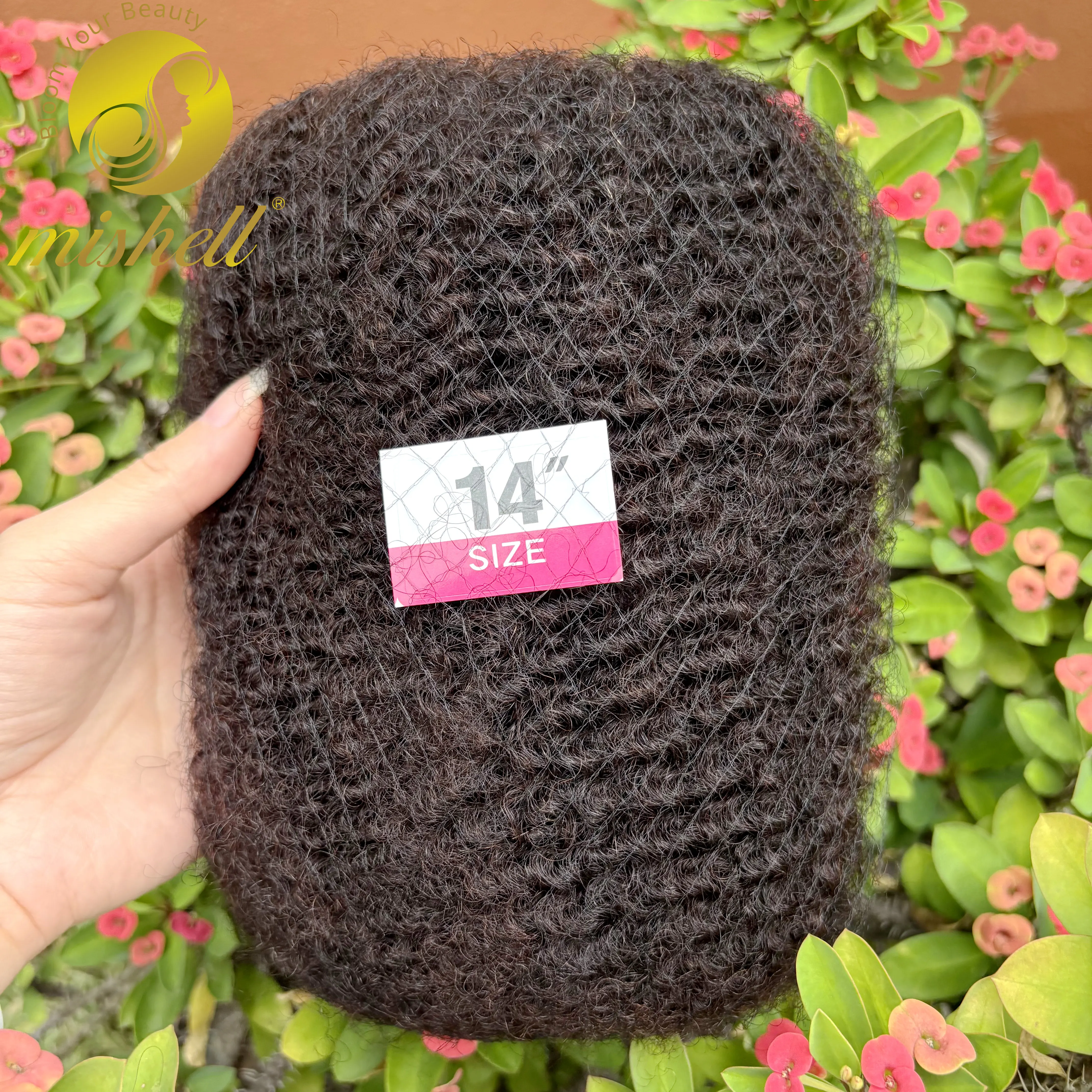 50G/Pak Rambut Manusia Keriting Keriting Afro Massal untuk Mengepang Rambut Gimbal Remy Rambut Massal Tanpa Lampiran Rambut Kepang Warna Alami Peru