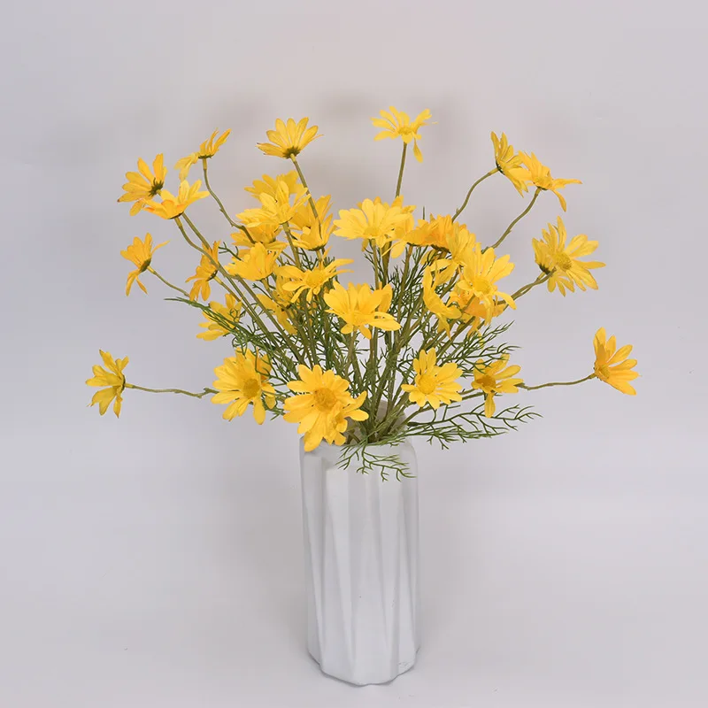 Wholesale Simulation Bouquet Sunflower Daisy Wedding Home Decoration Wild Chrysanthemum Jumping Orchid Small Fresh Silk Flower