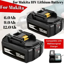 Newest Version BL1860 18V 12000mAh Li ion Rechargeable Battery for Makita Battery 18 V BL1830 BL1840 BL1850 BL1860B BL1860