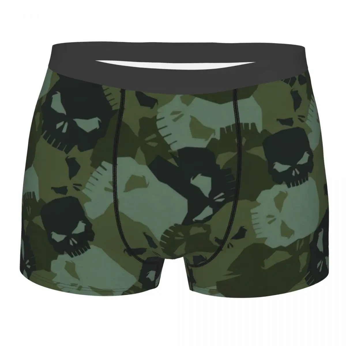 Skull Camo Underpants Cotton Panties Men's Underwear Ventilate Shorts