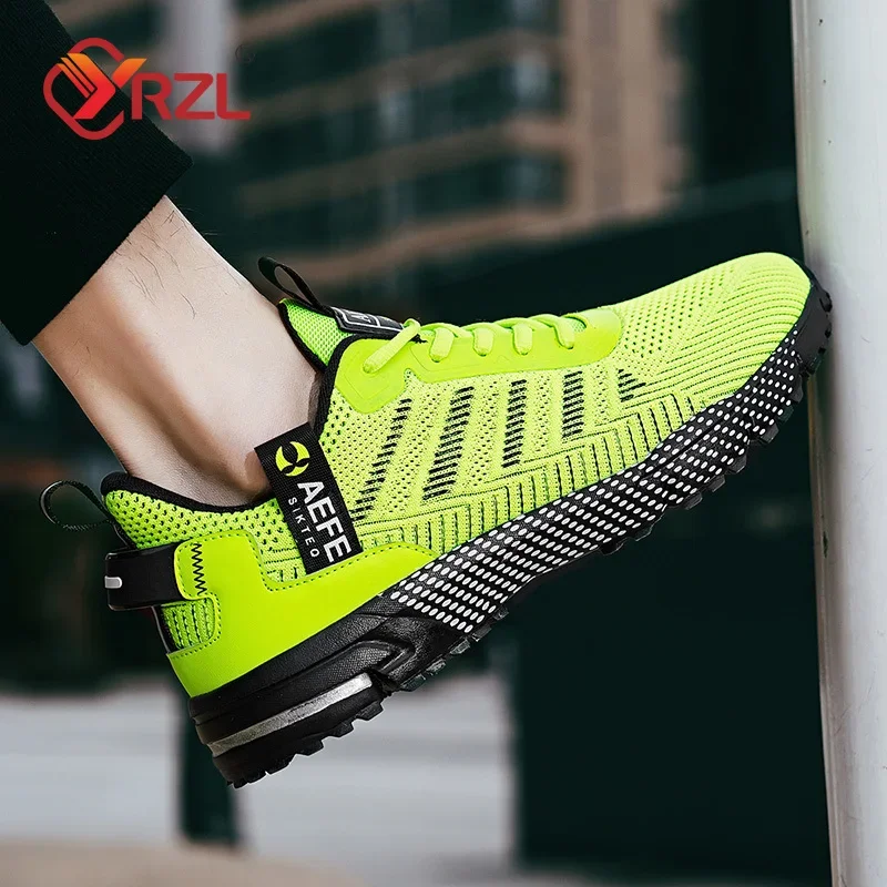 YRZL Men Running Shoes Lightweight Sneakers Designer Sneaker Male Breathable Tennis Shoe Non Slip 2025 New Sport Shoes Men