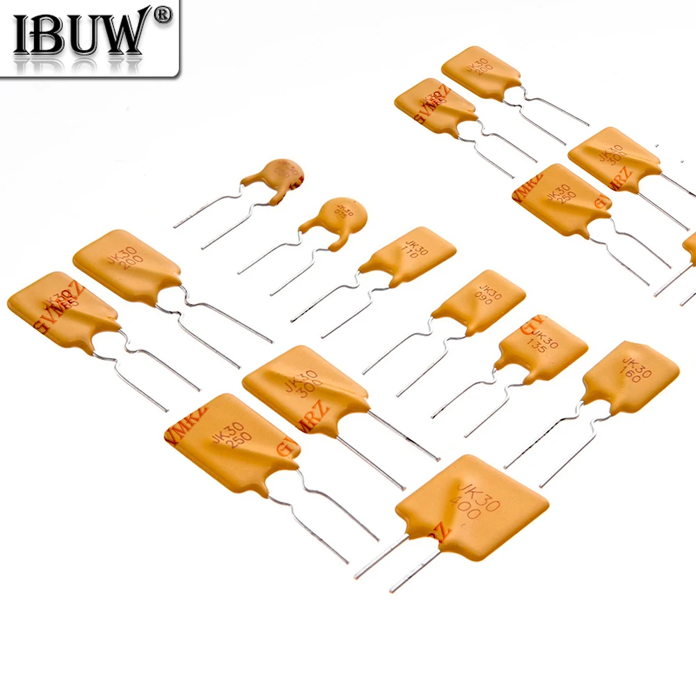 10PCS 0.9A 1.1A 1.35A 1.5A 1.6A 1.85A Pptc Fuse 4A 5A 6A 7A 8A 9A 10A Jk30 Plug In Self Resettable Fuse Ruef 30V 2A 2.5A 3A