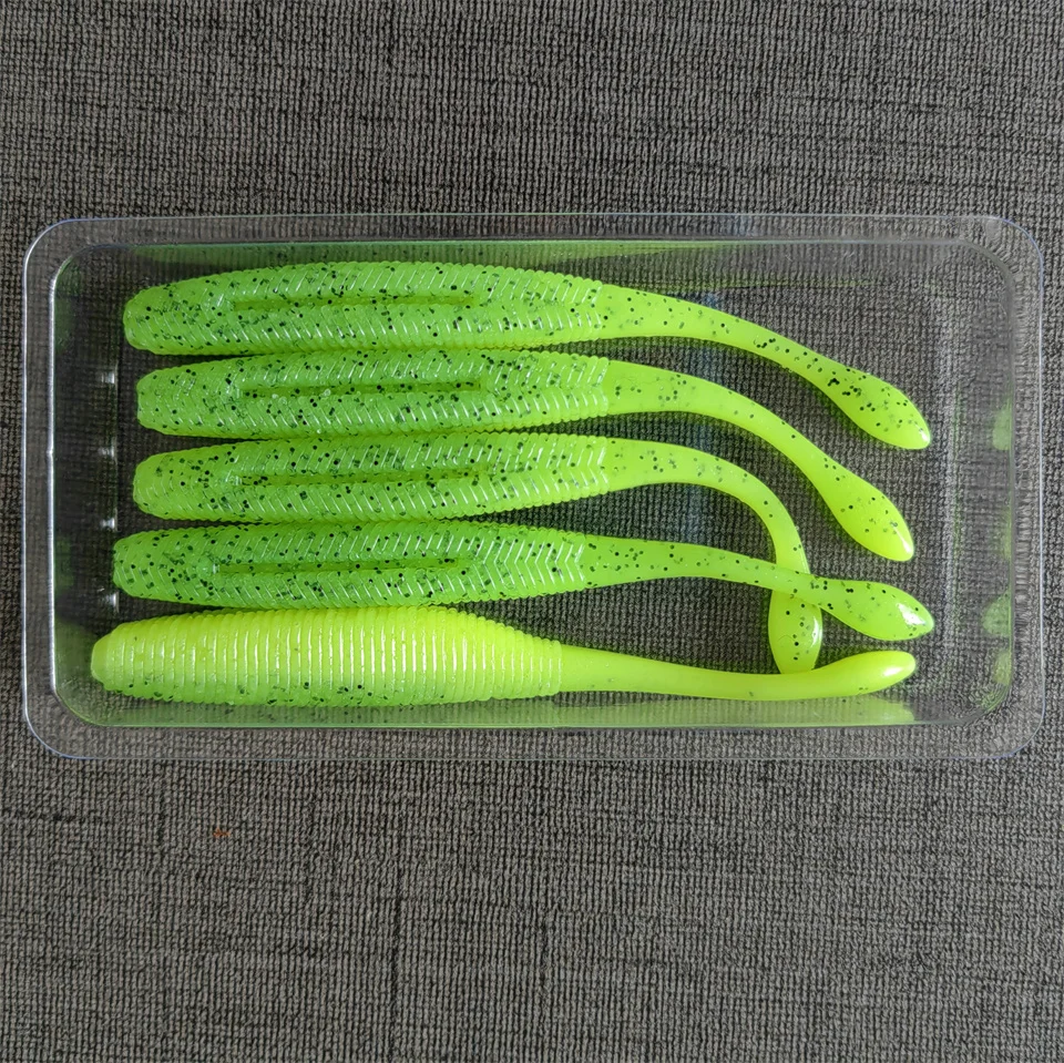 MUKUN 5PCS Stick Wurm Softbait Angeln Köder Gesalzen Gerade Schwanz 75mm 90mm 110mm Perfekte Schwimmen kunststoff Traum Schuss Weiche