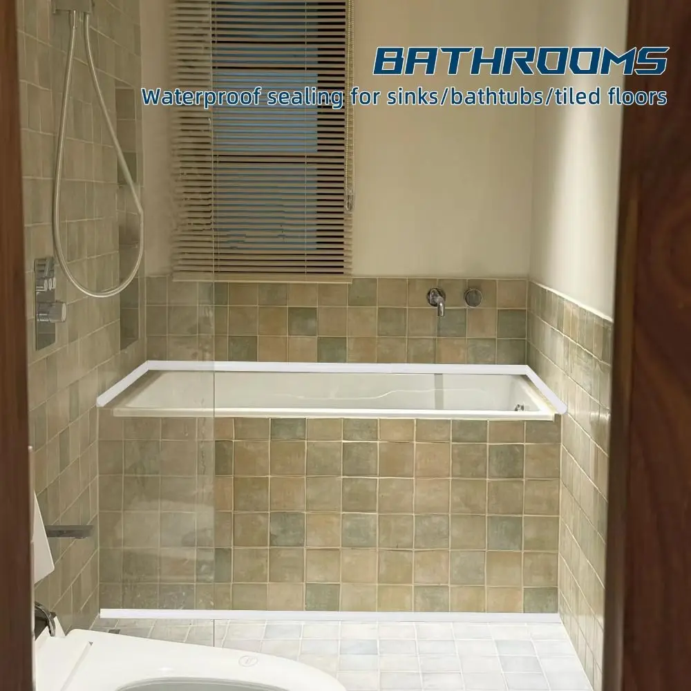 

Silicone Quarter Round Molding Trim Peel and Stick 1/2/3m Caulk Strip Flexible Door Bottom Seal Strip