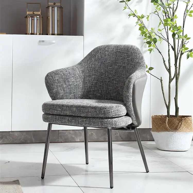 #Customizable Modern Single Dinner Chair With High-Grade PU Leather Steel Legs Eco-Friendly Durable Indoor Dining Chair For Home