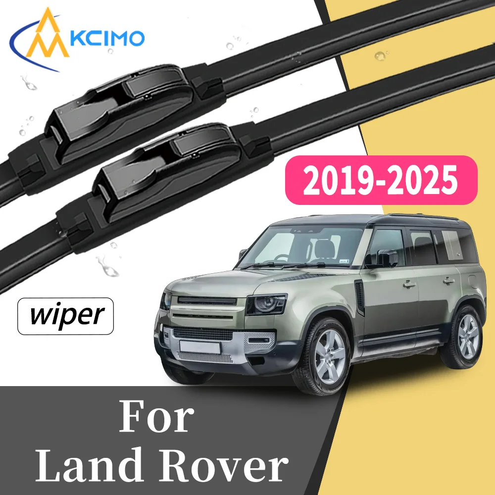 

Streak-Free Wiping 2Pcs Front Windscreen Wiper Blades For Land Rover Defender L663 2019-2025 Windshield Car Exterior Accessory