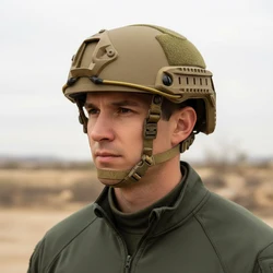 FAST Tactical Helmet Lightweight MH, Adjustable ABS for Airsoft, Paintball & CS Games - Comfortable Protective Gear