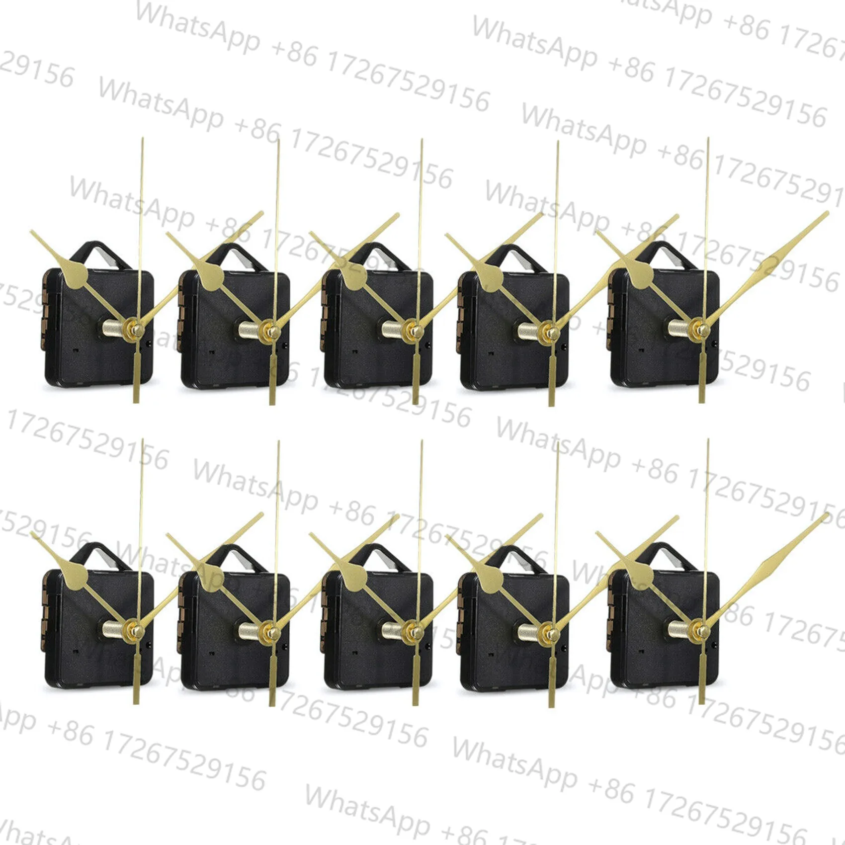 Trendy! 10Pcs DIY Silent Movement Spindle Hands Wall Quartz Clock Movement Mechanism Repair Tools Part Clock Kit