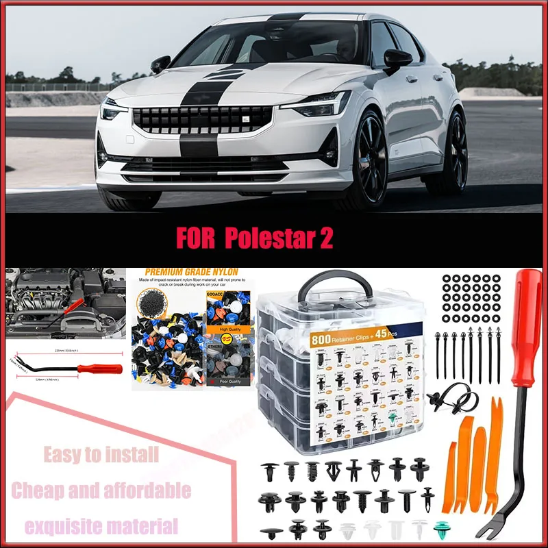

For Polestar 2 Buick Zeekr Benz Audi Car Plastic Retainer Clips Kit 800+45pcs Auto Fender Push Pin Car Fastener Clip Mixed Set