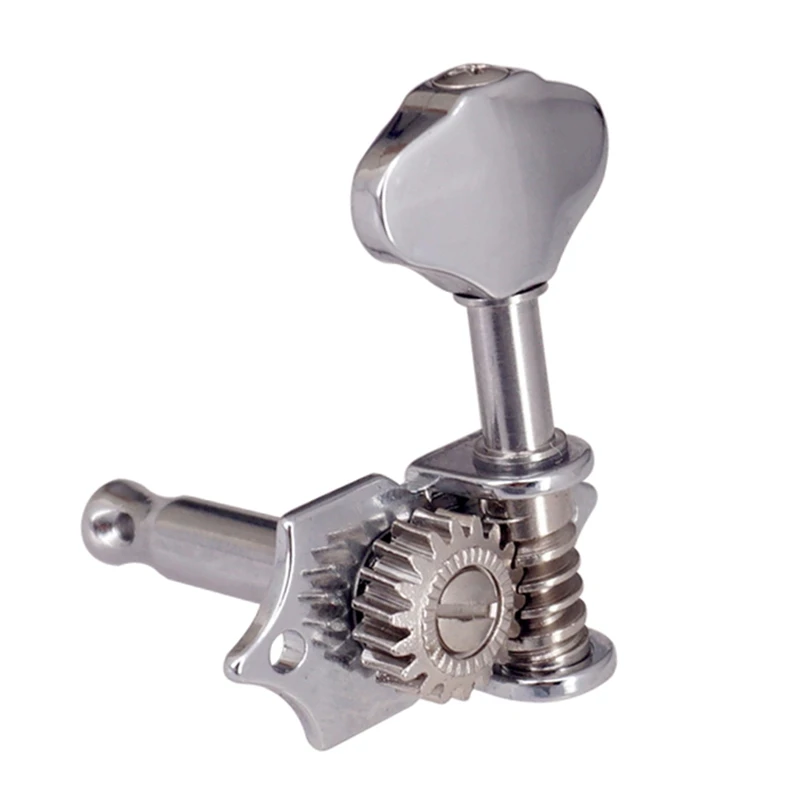 3L3R 6Pcs 1:18 Tuning Pegs Tuner Machine Heads Knobs Tuning Keys for Acoustic or Electric Guitar Silver-ANKL