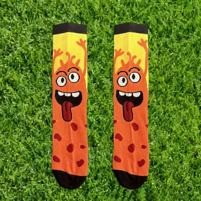 1/5/10 Pairs Character Cartoon Monster Emoticon Cute Cosplay Mid-Calf Socks Unisex