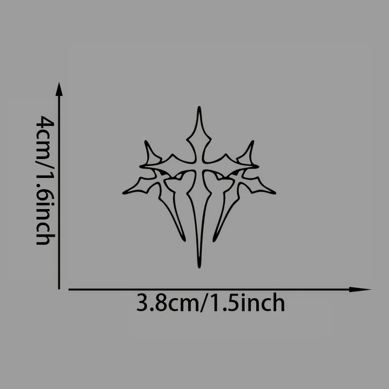 6Pcs Trident Cross Waterproof Vinyl Stickers, Multipurpose Decals for Hard Hat, Laptop, Water Bottle, Phone Case and Car Decor
