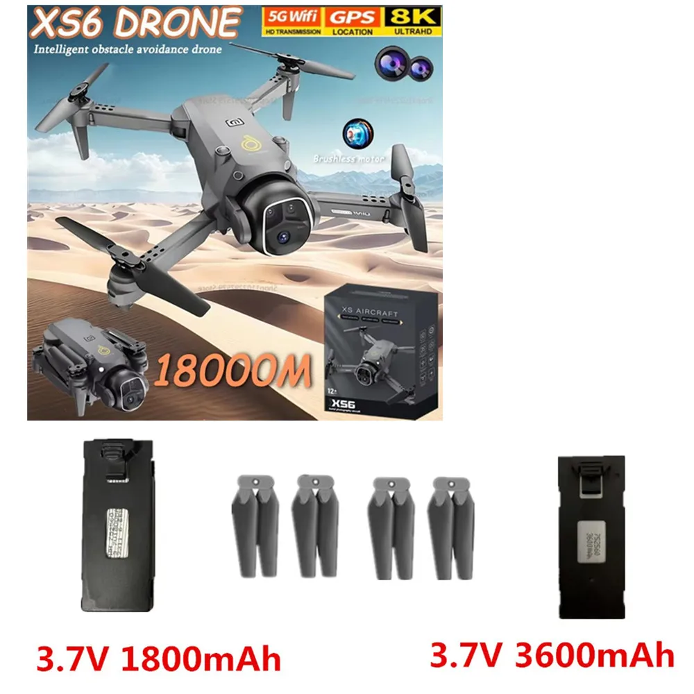

XS6 Mini Drones Battery 3.7V 1800Mah 3600mAh XS6 Drone Propeller Maple Leaf XS6 Drone Parts XS6 Batteries
