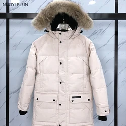 30 Canadian Down Jacket Men's Coat Parka Expedition 95% White Goose Down Snowcoat Male Coat Jacket 2580M S-2XL