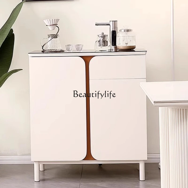 

Modern light luxury intelligent solid wood tea bar machine 2025 new household automatic cabinet water dispenser meal side