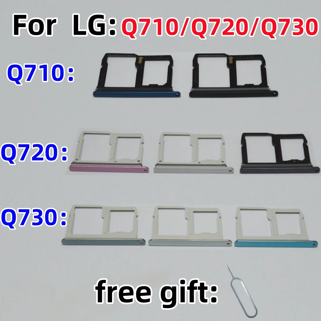 SIM-Karte SD-Karten fach Chip-Steckplatz Schubladen karten halter für LG Q710 Q720 Q730 Stylo4/5/6/Plus Q730M Q720K/L Schubladen-Chip-Fach Steckplatz