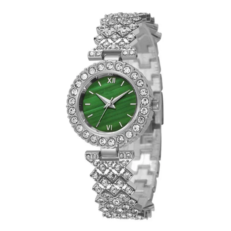 

Женские модные кварцевые часы, роскошные аналоговые наручные часы со стразами, женские часы, комплект с браслетом, часы для женщин, Reloj Mujer