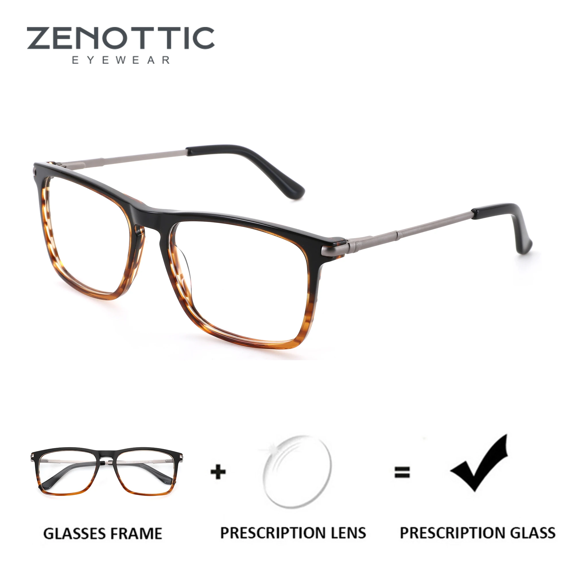 Glasses Medical clear! Modern made zenottic for 2026, Glasses Optical clear! is made Manually ��n acetate for