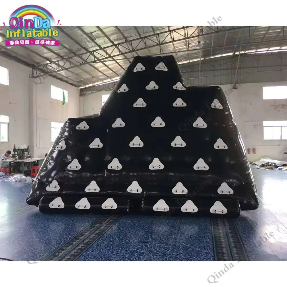 

5x4x4m Black Color Inflatable Iceberg Slide Water Play Equipment Inflatable Climbing Mountain With Air Pump