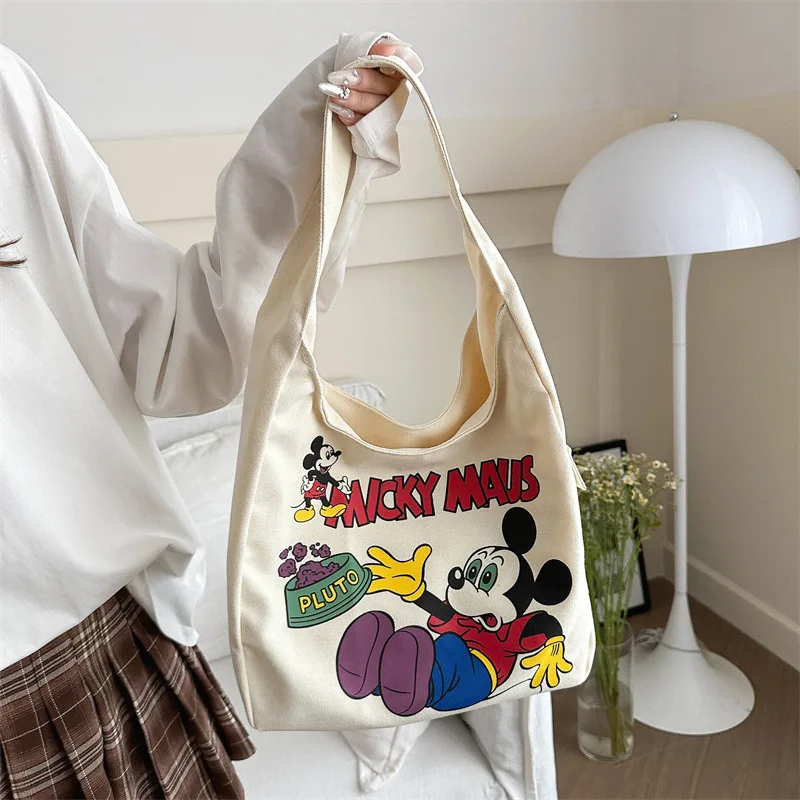 

Kawaii Miniso Anime Tote Bag Cute Snoopy Cartoon Large Capacity Fashionable and Versatile Printed Commuting Bag Gifts for Girls