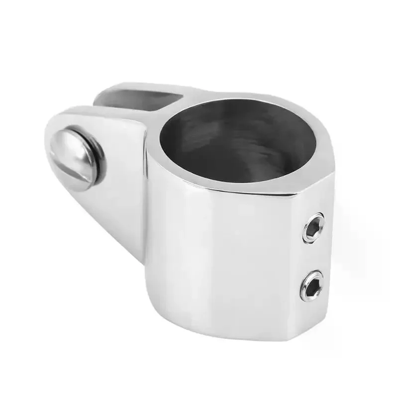 Stainless Steel 316 Double Screw 22mm 25mm Bimini Top Fitting Marine Slide Jaw Sleeve Pipe Eye