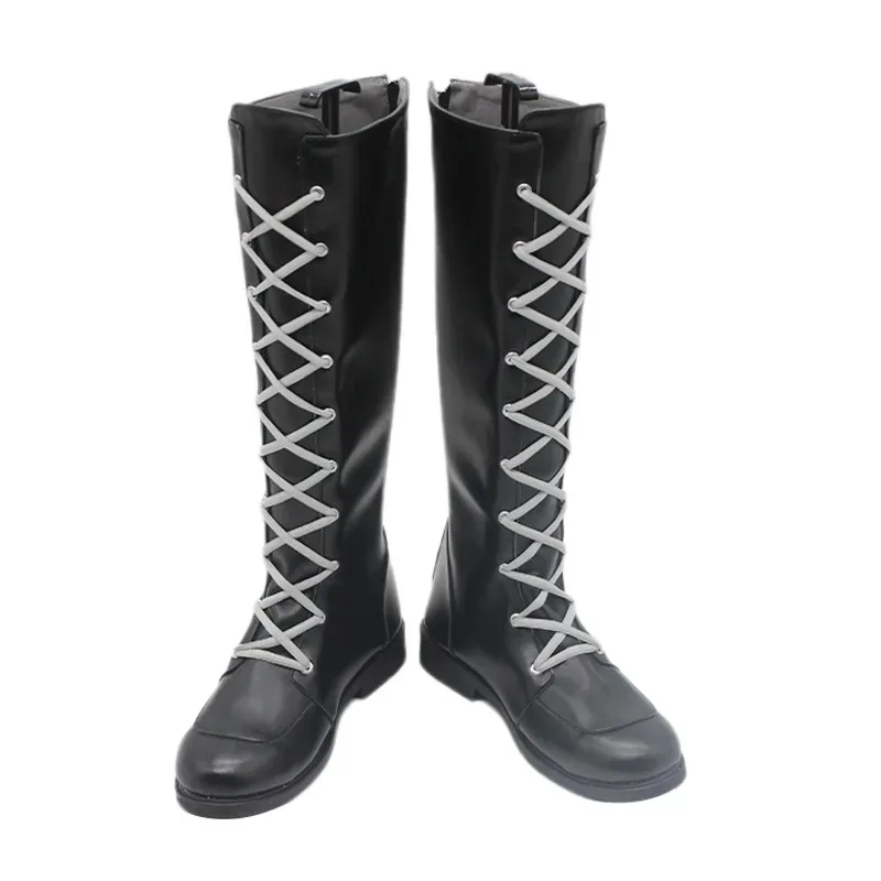 

2025 11 Soushin Mine Game Blue Archive Cosplay Props PU Leather Shoes Halloween Carnival Boots Custom Made