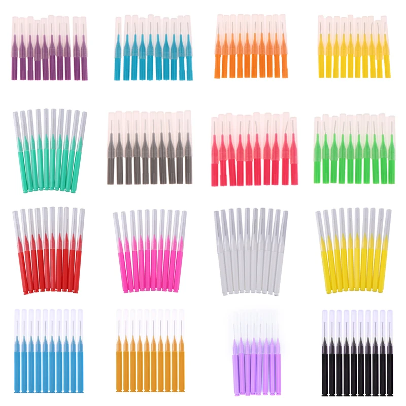 10pcs Eyebrow Bendable Micro Brushes Disposable Microbrush Applicators Eyelash Extensions Eyelash Glue Cleaning Brush