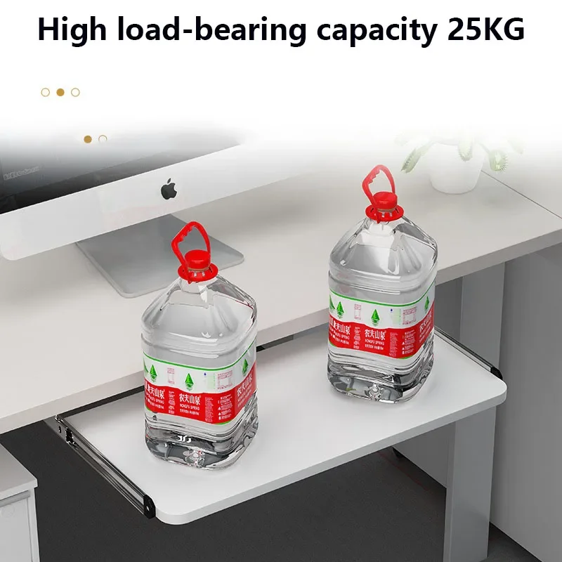 انزلاق تحت المكتب علبة لوحة المفاتيح انزلاق خارج حامل لوحة المفاتيح درج مكتب عمل موسع صينية الكمبيوتر للكمبيوتر تحت المكتب #2