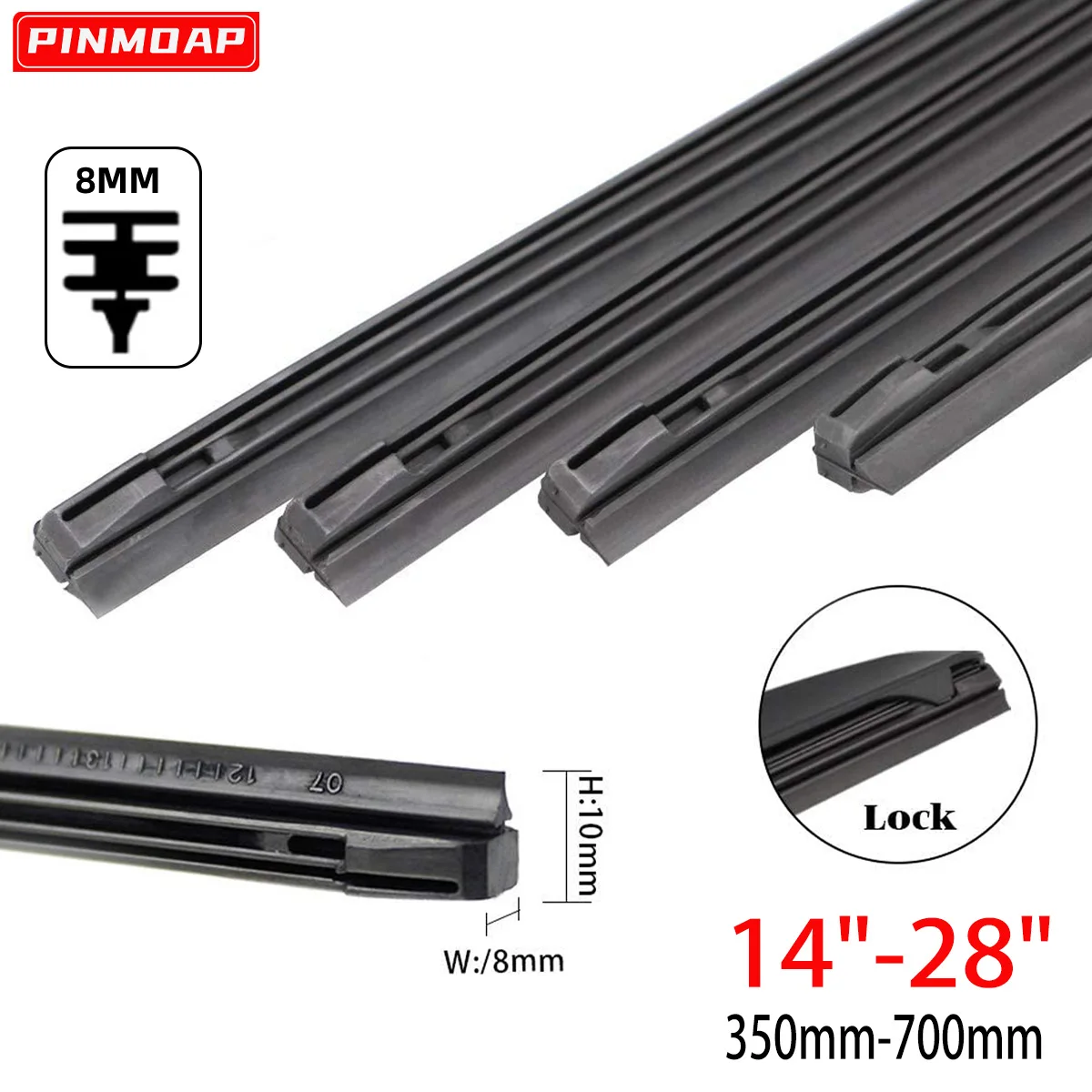 Car Four Season Windshield Wiper Blade Filling Strip Suitable For 3-Section Wiper Blades 14