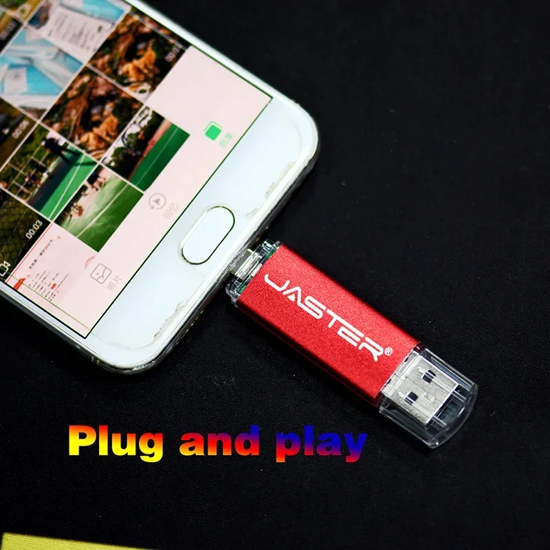 Micro USB Stick OTG USB Flash Drive for Android Phone Free Type-c Adapters Pen Drive 64GB Free Key Chain Pendrive Creative Gifts