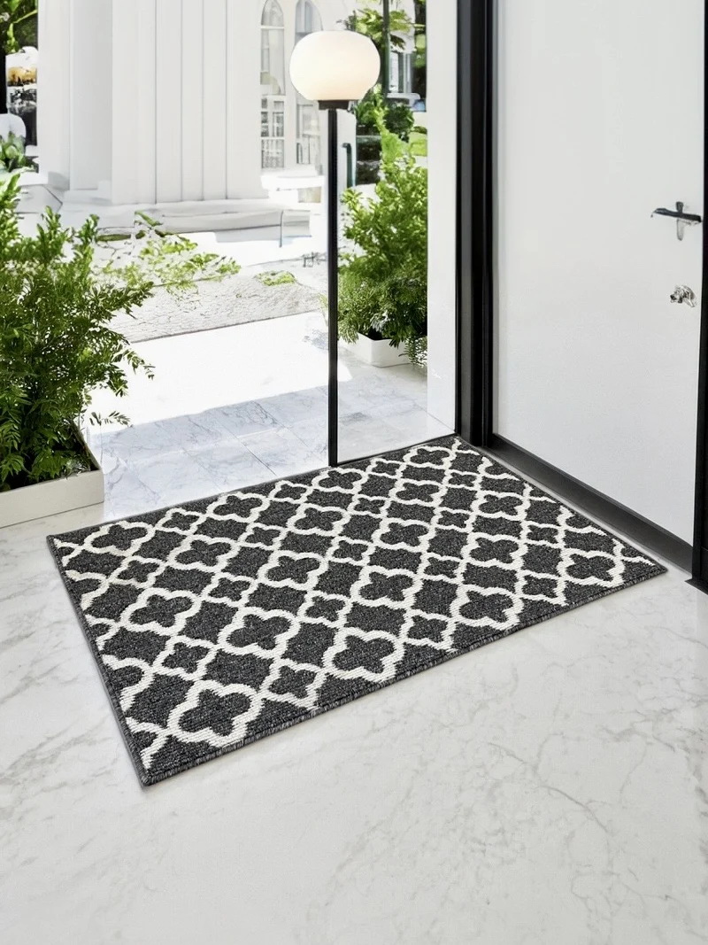 

Anti-Slip Kitchen Entrance Carpet Machine Washable No Odor Square Polypropylene Geometric Pattern European Style Floor Mat
