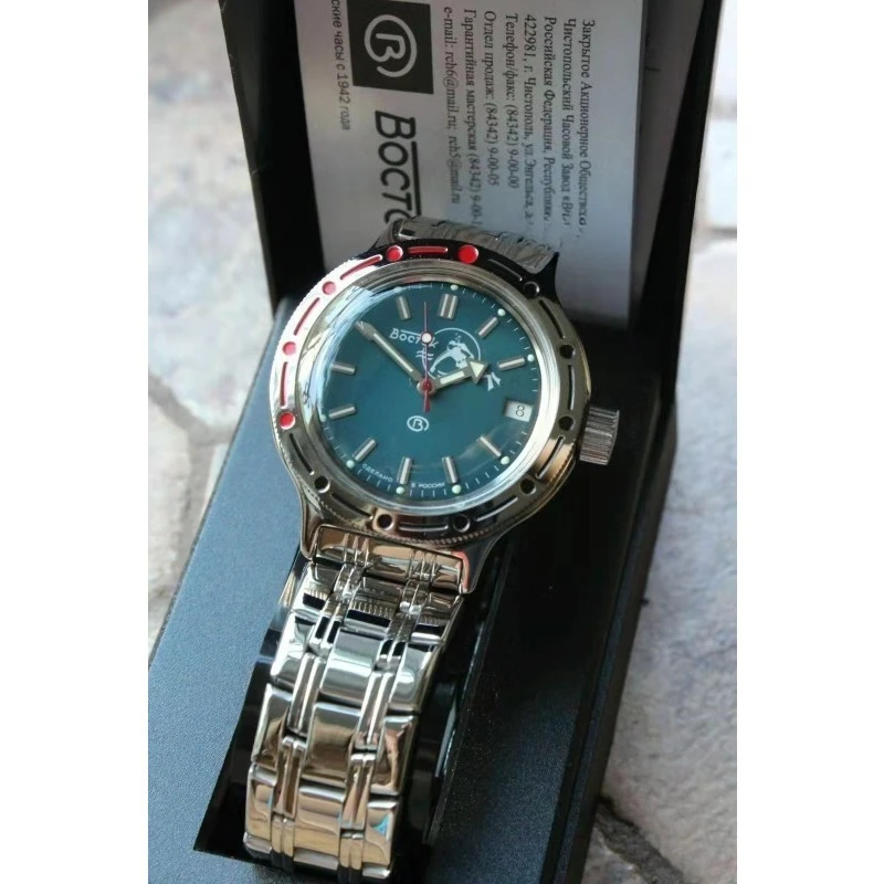 ساعة عسكرية برمائية فروجمان ساعة ميكانيكية أوتوماتيكية للرجال 200 متر مقاومة للماء مضيئة للغوص