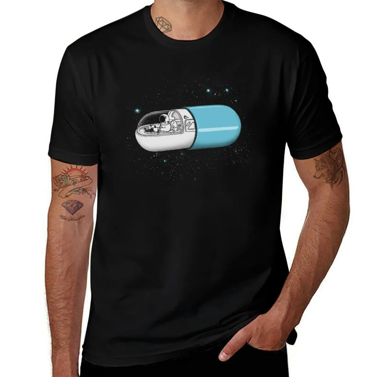 Space Capsule T-Shirt Casual Minimalist Short Sleeve Top T-Shirt