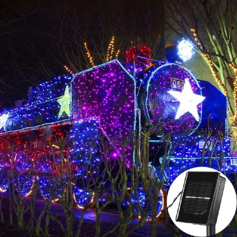 Solar String Light Fairy 200LED Outdoor Garden Waterproof Lamp 2025 Christmas Garland Xmas Holiday Party Home Decoration