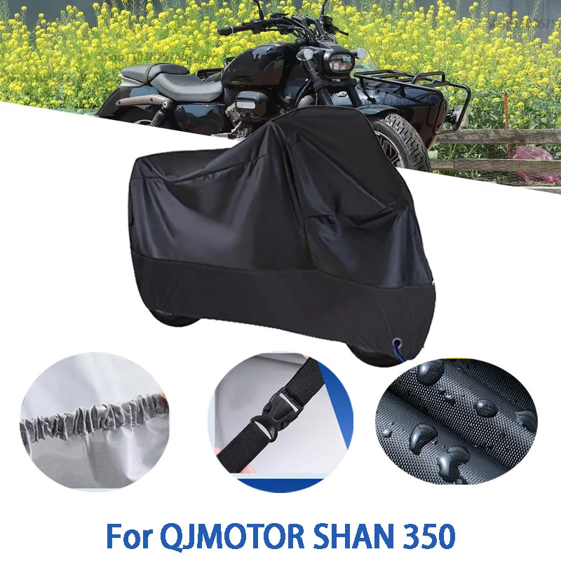

Motorcycle Full Covers For QJMOTOR SHAN 350+ Car Outdoors Sun Protection Dust No Ear Thickened Oxford Clothcover Accessories