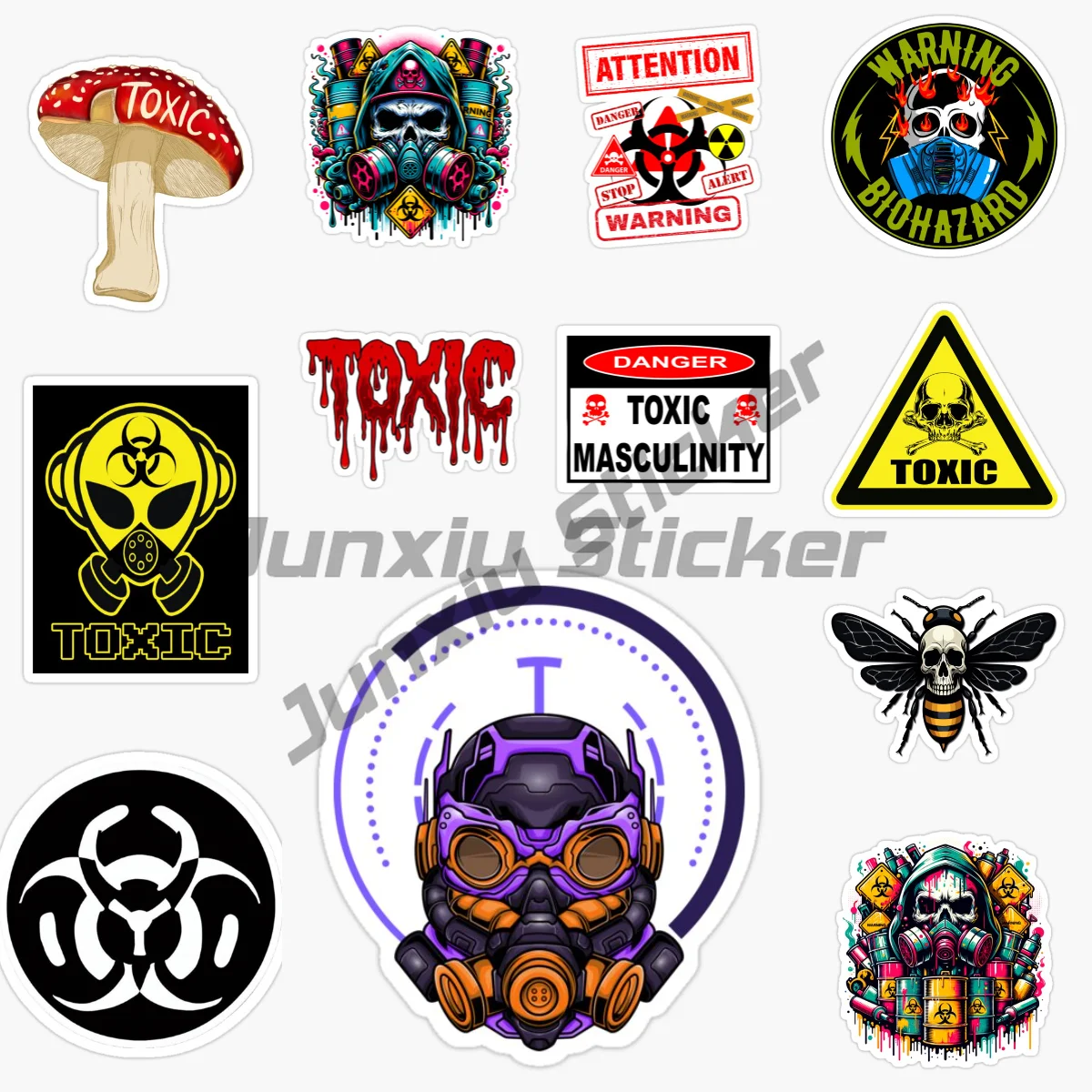 

TOXIC Car Styling Creative Warning Danger PVC Waterproof Car Body Sticker Vinyl Waterproof Self-adhesive Car Accessories