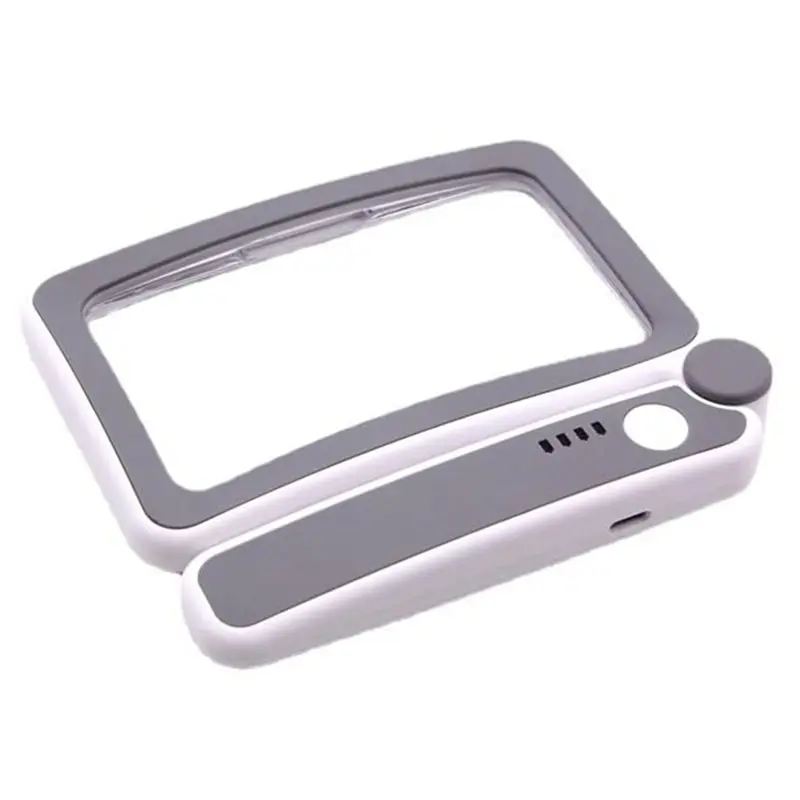 ABKS-LED Light Handheld Magnifier Glass Featuring Integrated Lighting For Enhanced Display For Reading Of Newspapers