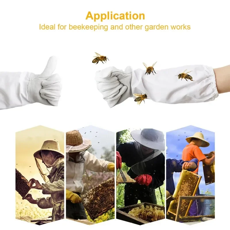 10 pairs of gloves, professional tools for beekeeping, practical sheath, protective and breathable long models