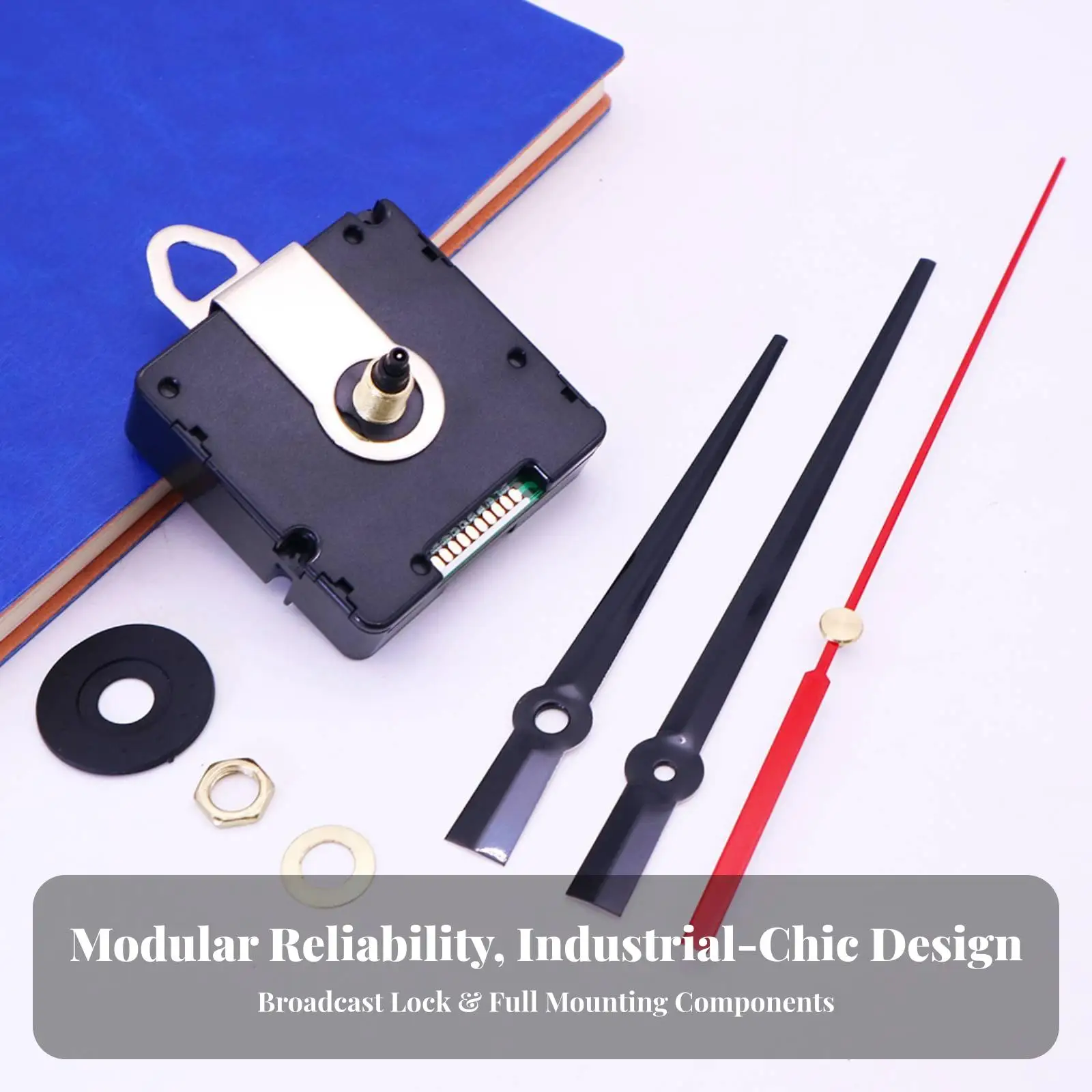 Radio Clock Movement with Metal Hands for Wall Clock Repair and DIY Projects with Instructions