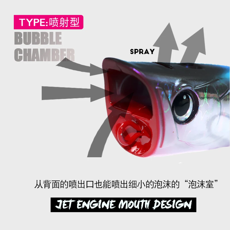 Swolfy 4 قطعة 8.5 جرام 15 جرام 22 جرام 30 جرام بوبر الصيد إغراء العائمة عيون ثلاثية الأبعاد الاصطناعي المتذبذب سويم المياه المالحة سطح الصيد #2