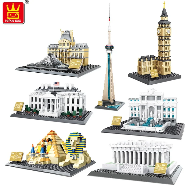 Wange BlOCKS World Architecture Series 969pcs London Bridge Model Building Bricks Toy For Children Funny Kids Gifts 4219