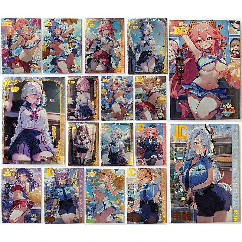 Anime Goddess Story Furina Raiden Shogun Yae Miko Ganyu Kamisato Ayaka Collectible Cards Christmas Birthday Gift Children's Toys