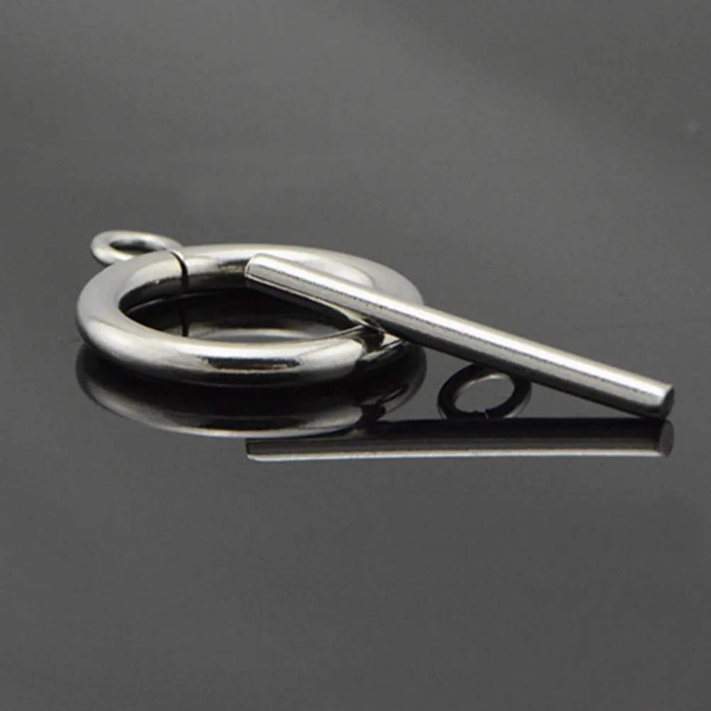20Sets Stainless Steel Jewelry Buckles Platinum Alloy Toggle Clasps Cadmium Lead Nickel Free for DIY Bracelet Necklace Making