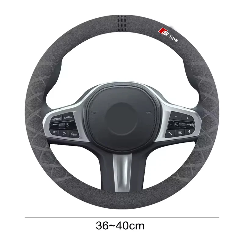 Car Leather Steering Wheel Cover Car Interior Accessories For Audi Quattro Sline A3 A4 A6 A5 Q5 A1 Q7 Q3 Q2 Q8 A7 A8 TT S1 SQ5