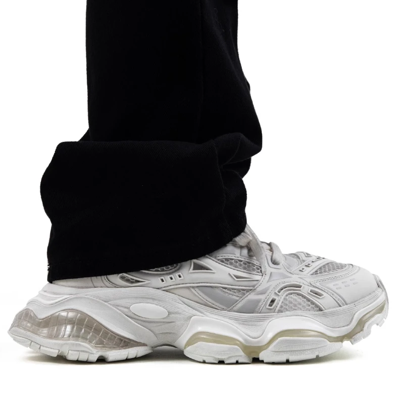 Retro Daddy Shoes for Men's Genuine Leather and Mesh Comfortable Breathable Thick Sole Sports Shoes Europe/American Casual Shoes