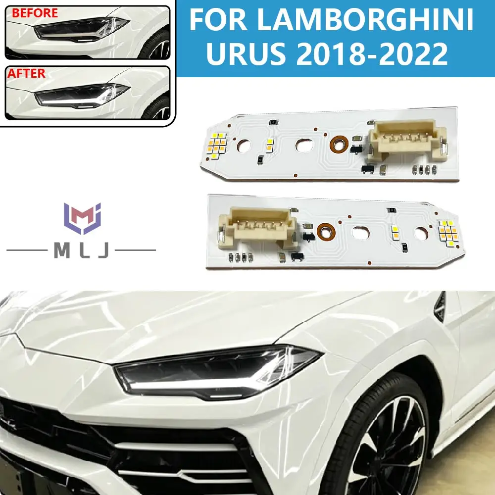 White Angel Eye DRL LED Chip Board Daytime Running Light Repair Module For Lamborghini Urus 2018‑2022 Headlight Replacement Part