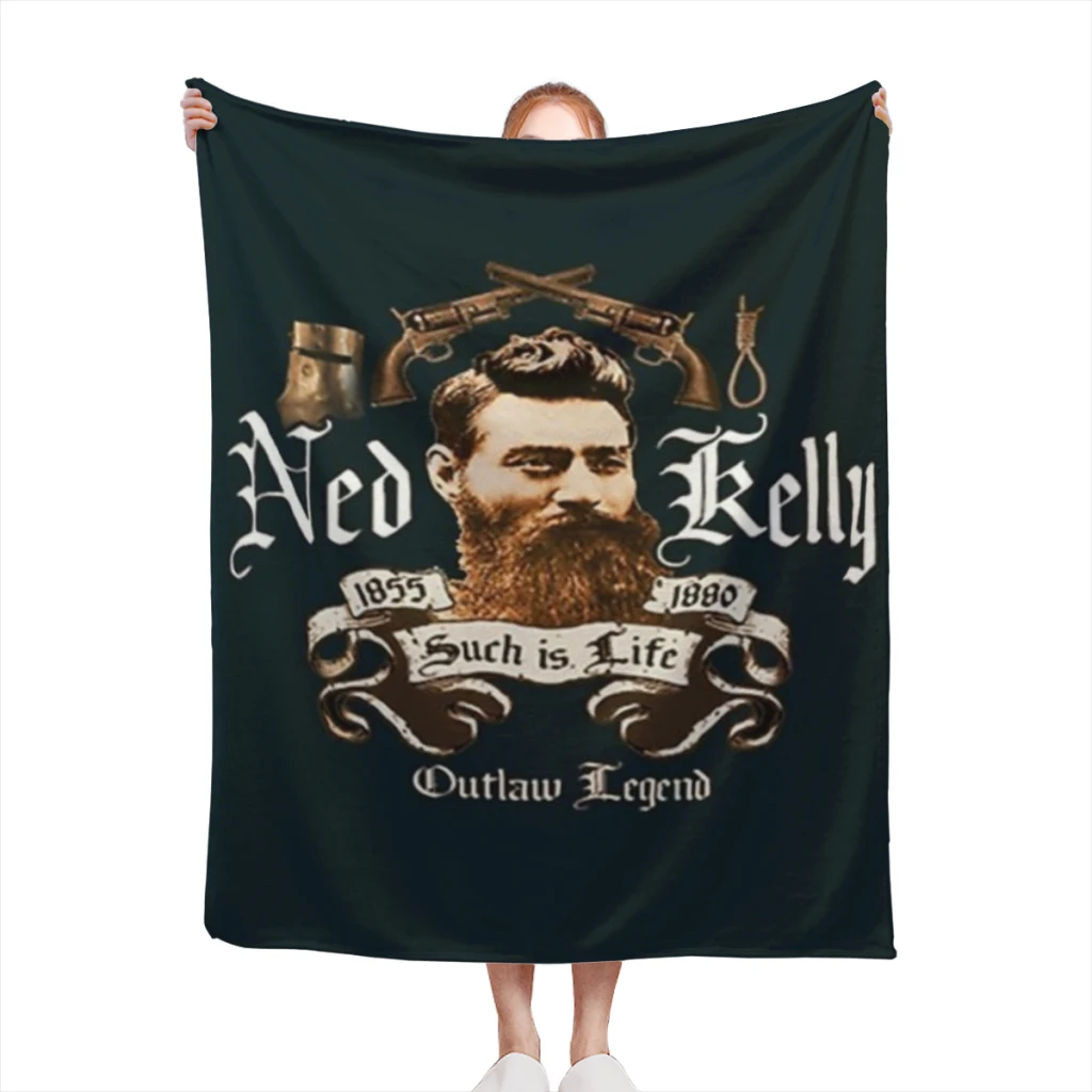 

Ned kelly Medium Blanket Soft comforter sets throw for Couch Warm Flannel Blankets Bedroom Décor