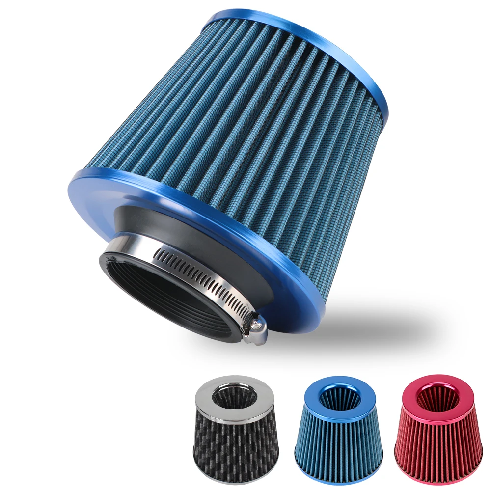 Car Air Filters Sport Power Mesh Cone 76MM Cold Air Intake Filter Induction Kit 3 Inch High Flow